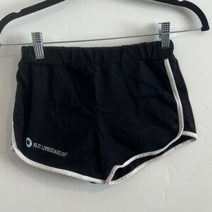 Black and White Women's Athletic Micro Mini Short Shorts